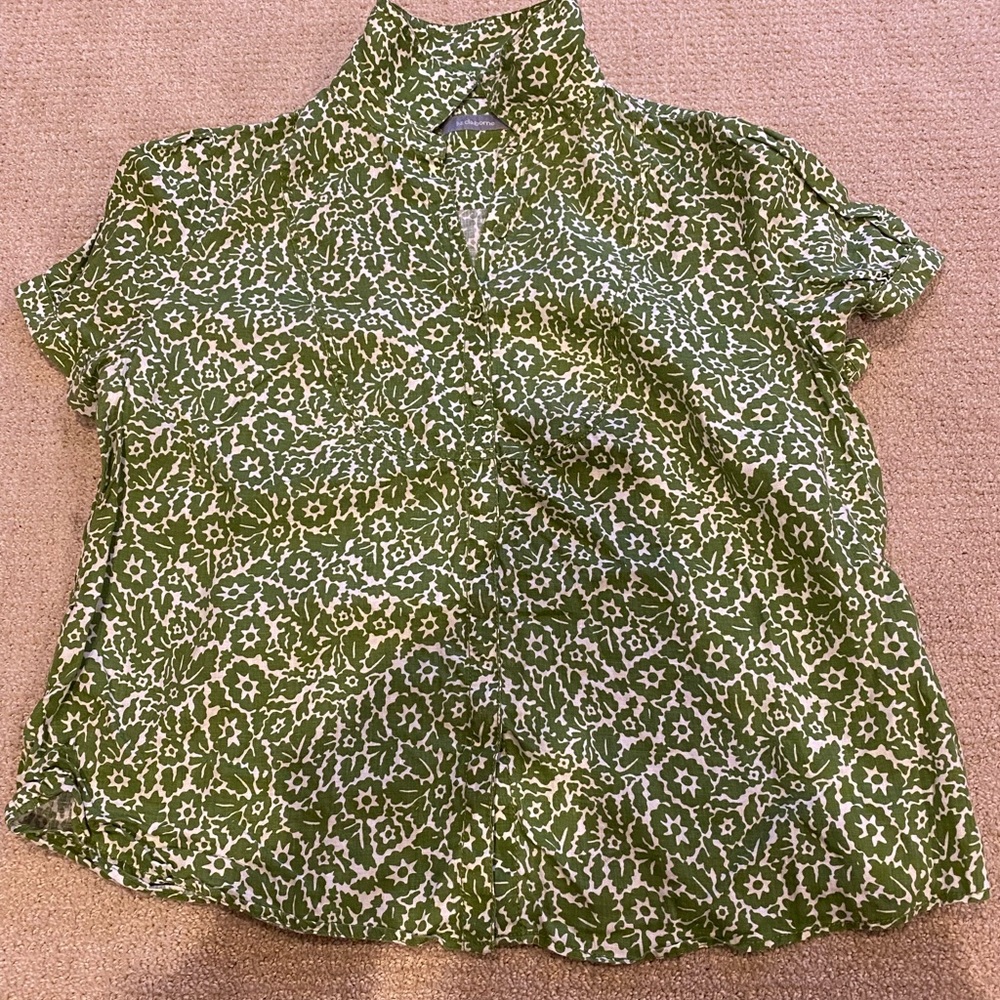 Pattern button up shirt
